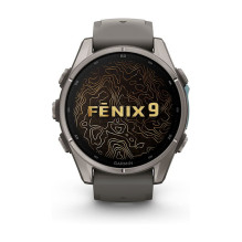 Garmin fenix 9 43mm Kieselgrau / Titan Silikon Armband Garmin fenix 9 43mm Kieselgrau / Titan Silikon Armband