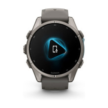 Garmin fenix 9 43mm Kieselgrau / Titan Silikon Armband Garmin fenix 9 43mm Kieselgrau / Titan Silikon Armband