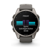 Garmin fenix 9 43mm Kieselgrau / Titan Silikon Armband Garmin fenix 9 43mm Kieselgrau / Titan Silikon Armband