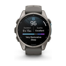 Garmin fenix 9 43mm Kieselgrau / Titan Silikon Armband Garmin fenix 9 43mm Kieselgrau / Titan Silikon Armband