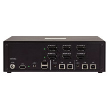 2-Port Dual-Monitor Secure KVM Switch HDMI-DP 4K 60Hz NIAP 4.0 Zertifizierter Desktop KVM Umschalter 2 PCs 2monitore