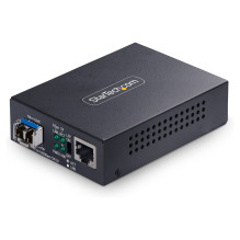 Gigabit Singlemode SM LC Glasfaser-Medienkonverter 10 100 oder 1000Mbps 40 km RJ45 zu LC Vollmetallgehuse TAA