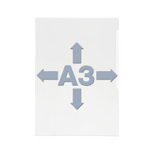 A3 transparent document sleeves, pack of 10