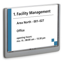 Door sign ClckSignA5 210x148.5 mm, adhesive/screw-on, graphite Door sign ClckSignA5 210x148.5 mm, adhesive/screw-on, graphite