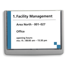 Door sign ClckSignA5 210x148.5 mm, adhesive/screw-on, graphite Door sign ClckSignA5 210x148.5 mm, adhesive/screw-on, graphite