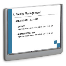 Door sign ClckSignA5 210x148.5 mm, adhesive/screw-on, graphite Door sign ClckSignA5 210x148.5 mm, adhesive/screw-on, graphite