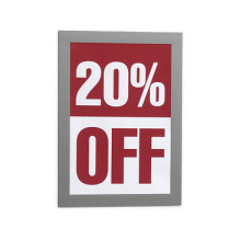 Duraframe A5 self-adhesive information frames, 2 pieces, silver
