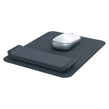 Mousepad with wrist rest, dark grey