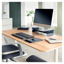 Mousepad with wrist rest, dark grey