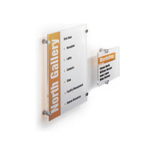 Türschild 14,8 x 14,8 cm transparent