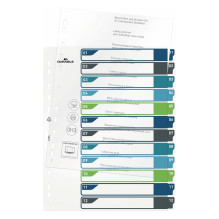 Folder register extra wide 1-12 DIN A4
