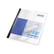 PP clamping rail sleeve for up to 100 sheets, 50 pieces transparent.