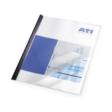 PP clamping rail sleeve for up to 100 sheets, 50 pieces transparent.
