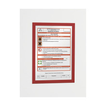 Duraframe A4 self-adhesive information frames, 2 pieces, red Duraframe A4 self-adhesive information frames, 2 pieces, red