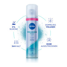 NIVEA Apimties ir fiksacijos formavimo purškiklis 75,0 ml NIVEA Apimties ir fiksacijos formavimo purškiklis 75,0 ml