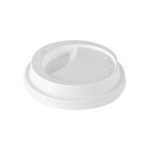 STARPAK Vienkartinių kavos puodelių dangtelis 8 cm, baltas STARPAK Vienkartinių kavos puodelių dangtelis 8 cm, baltas