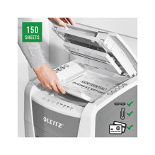 LEITZ Aktenvernichter IQ 150 Autofee P4 / 4x28 / 150 Blatt / 44l / Klamm / Kred / LEITZ Aktenvernichter IQ 150 Autofee P4 / 4x28 / 150 Blatt / 44l / Klamm / Kred /