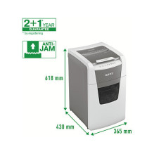LEITZ Aktenvernichter IQ 150 Autofee P4 / 4x28 / 150 Blatt / 44l / Klamm / Kred / LEITZ Aktenvernichter IQ 150 Autofee P4 / 4x28 / 150 Blatt / 44l / Klamm / Kred /