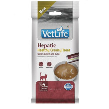 FARMINA Vet Life Cat Hepatic Creamy treat with Chicken &amp; Tuna box - cat treat - 4x15g