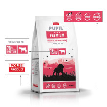 PUPIL Premium Junior didelių ir itin didelių veislių šunims – sausas ėdalas su jautiena – 12 kg PUPIL Premium Junior didelių ir itin didelių veislių šunims – sausas ėdalas su jautiena – 12 kg