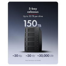 Skirta 5x 2,5 colio / 3,5 colio SATA HDD į USB 3.2 Gen 1, 5 Gbps, RAID 0, 1, 10, 3, 5, viengubas, didelis, klonuotas Skirta 5x 2,5 colio / 3,5 colio SATA HDD į USB 3.2 Gen 1, 5 Gbps, RAID 0, 1, 10, 3, 5, viengubas, didelis, klonuotas