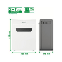 Protect 8X paper shredder with particle cut, up to 8 sheets, white Protect 8X paper shredder with particle cut, up to 8 sheets, white