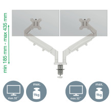 LEITZ Ergo Dual Monitor Arm grau, 1120x110x600 LEITZ Ergo Dual Monitor Arm grau, 1120x110x600