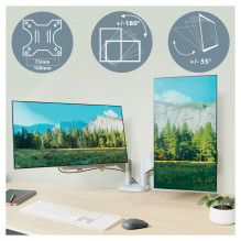 LEITZ Ergo Dual Monitor Arm grau, 1120x110x600 LEITZ Ergo Dual Monitor Arm grau, 1120x110x600