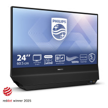 60,5 cm (23,8 colio) 1920 x 1080 pikselių Philips 24B2D5300 / 00 16:9 „Full HD“ IPS 4 ms 120 Hz HDMI USB šakotuvas VESA 