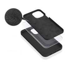 eStuff Madrid Silktouch Silikon dėklas iPhone 14 Plus Black eStuff Madrid Silktouch Silikon dėklas iPhone 14 Plus Black