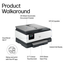 HP Officejet Pro 8135e All-in-One - Multifunktionsdrucker - Farbe - Tintenstrahl - Legal (216 x 356 mm)
