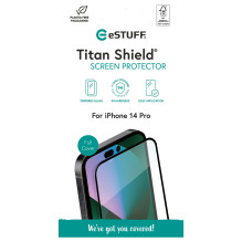 eStuff Titan Shield ekrano apsauga, skirta Apple iPhone 14 Pro visu dangteliu eStuff Titan Shield ekrano apsauga, skirta Apple iPhone 14 Pro visu dangteliu