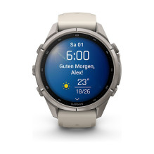 Garmin fenix 9 Pro 43mm Titan Nebelgrau / Sandstein Silikon Garmin fenix 9 Pro 43mm Titan Nebelgrau / Sandstein Silikon