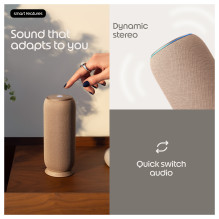 Motorola „Moto Sound Flow“ 30W nešiojama kolonėlė „Sound by Bose Wi-Fi Bluetooth“ IP67 12h pilkai ruda