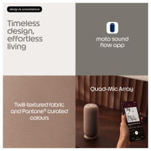 Motorola „Moto Sound Flow“ 30W nešiojama kolonėlė „Sound by Bose Wi-Fi Bluetooth“ IP67 12h pilkai ruda