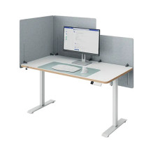 Height-adjustable table divider 80x70cm, grey