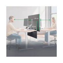 Height-adjustable table divider 80x70cm, grey