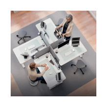 Height-adjustable table divider 80x70cm, grey