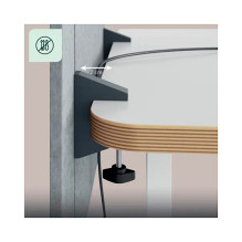 Height-adjustable table divider 80x70cm, grey