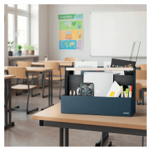 Fabric desk organizer with handle, 38x19x26cm, dark grey Fabric desk organizer with handle, 38x19x26cm, dark grey