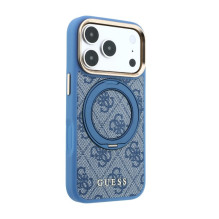 Dėklas Guess PU 4G Ring Stand MagSafe Apple iPhone 18 Pro mėlynas Dėklas Guess PU 4G Ring Stand MagSafe Apple iPhone 18 Pro mėlynas