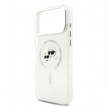 Dėklas Karl Lagerfeld IML K&amp;CH Heads Metal Frame MagSafe Apple iPhone 18 Pro