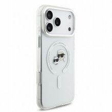 Dėklas Karl Lagerfeld IML K&amp;CH Heads Metal Frame MagSafe Apple iPhone 18 Pro Max