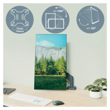 LEITZ „Ergo“ nešiojamojo kompiuterio monitoriaus laikiklis, tamsiai pilkas