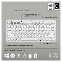 PEBBLE KEYS 2 K380S TONAL WHITE PEBBLE KEYS 2 K380S TONAL WHITE