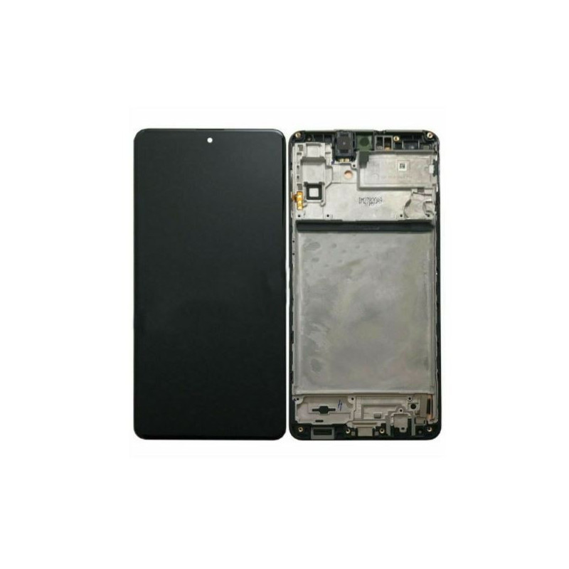 LCD screen Samsung M515 M51 2020 with touch screen and frame black original (service pack)