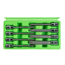 3 / 8" DRIVE 110 MM (LONG) STAR "TORX" TYPE SOCKET-DRIVER SET, 8PCS. DS1233 3 / 8" DRIVE 110 MM (LONG) STAR "TORX" TYPE SOCKET-DRIVER SET, 8PCS. DS1233
