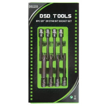 3 / 8" PAVAROS 110 MM (ILGIO) ŽVAIGŽDĖS "TORX" TIPO GALVUČIŲ-ANTGALIŲ RINKINYS, 8VNT. DS1233