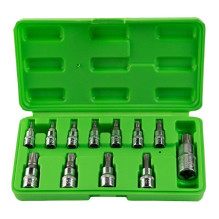 "STAR PLUS" "TORX" Socket Bit Set 1 / 4", 3 / 8", 1 / 2" Drive, 12pcs DS1236 "STAR PLUS" "TORX" Socket Bit Set 1 / 4", 3 / 8", 1 / 2" Drive, 12pcs DS1236
