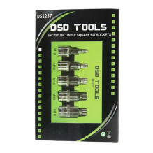 1 / 2" Socket wrench double hex head bit set, 5 pcs. DS1237 1 / 2" Socket wrench double hex head bit set, 5 pcs. DS1237